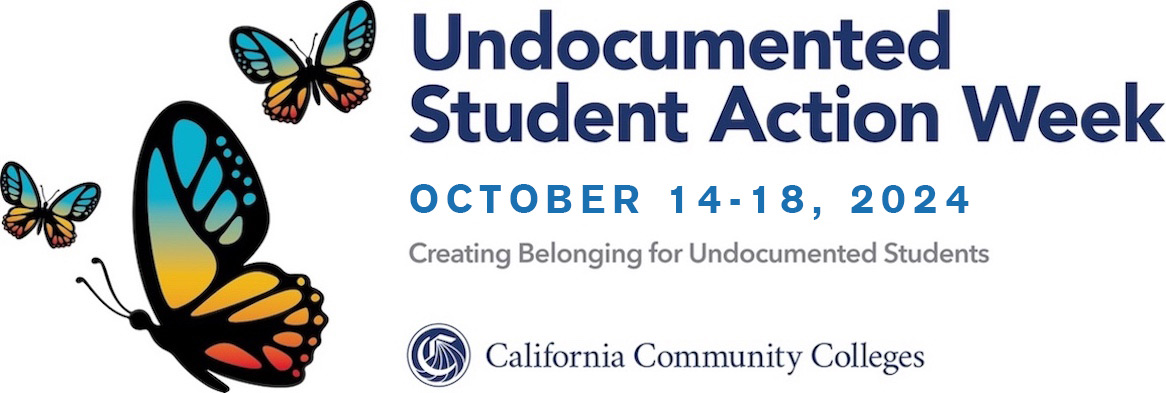 banner for undocumented student action week, october 16-20, 2023